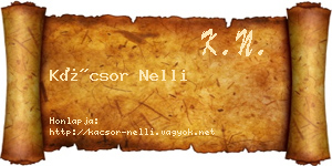 Kácsor Nelli névjegykártya